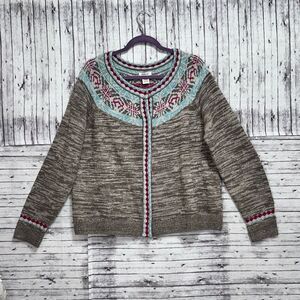 Sundance Fair Isle Cashmere Blend Cardigan Sweater